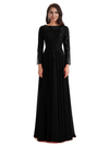 Elegant A-line Long Sleeves Lace Long Mother of The Bride Dresses