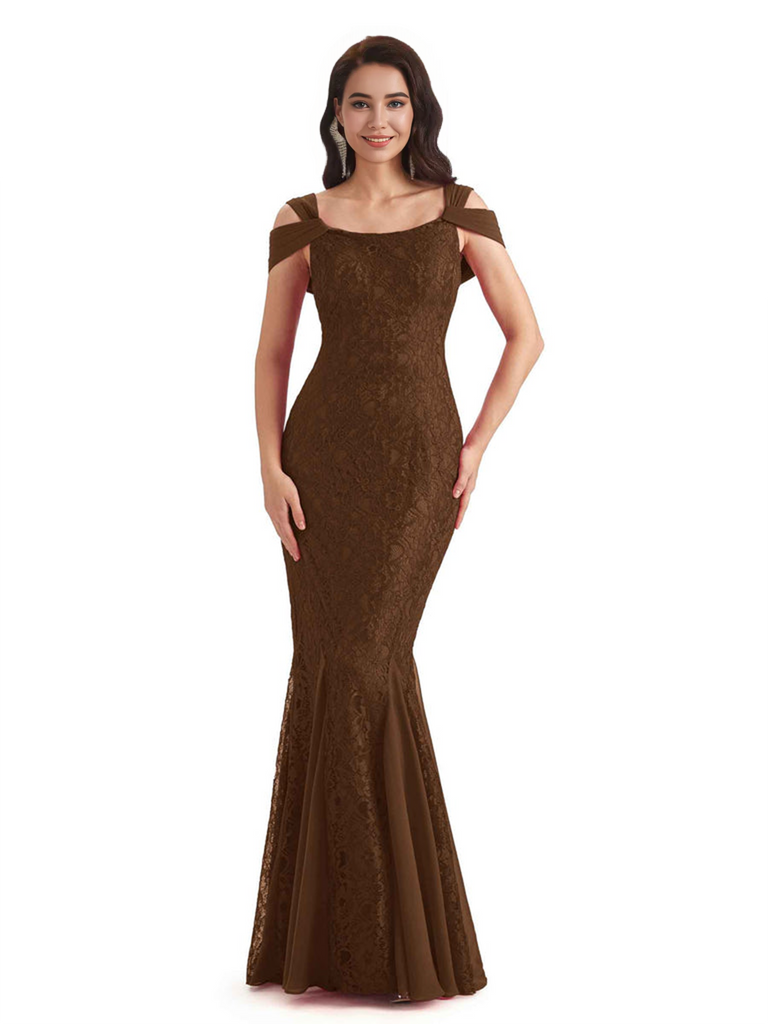 Sexy Lace Mermaid Cold Shoulder Mother of The Groom Dresses