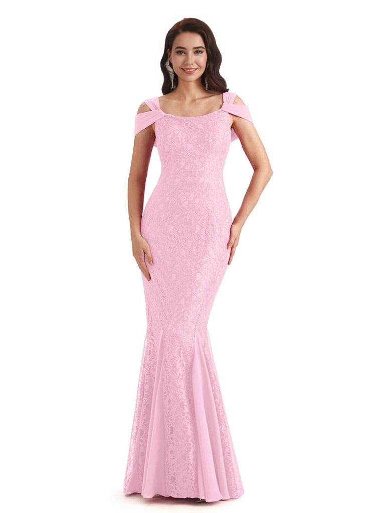 Sexy Lace Mermaid Cold Shoulder Mother of The Groom Dresses