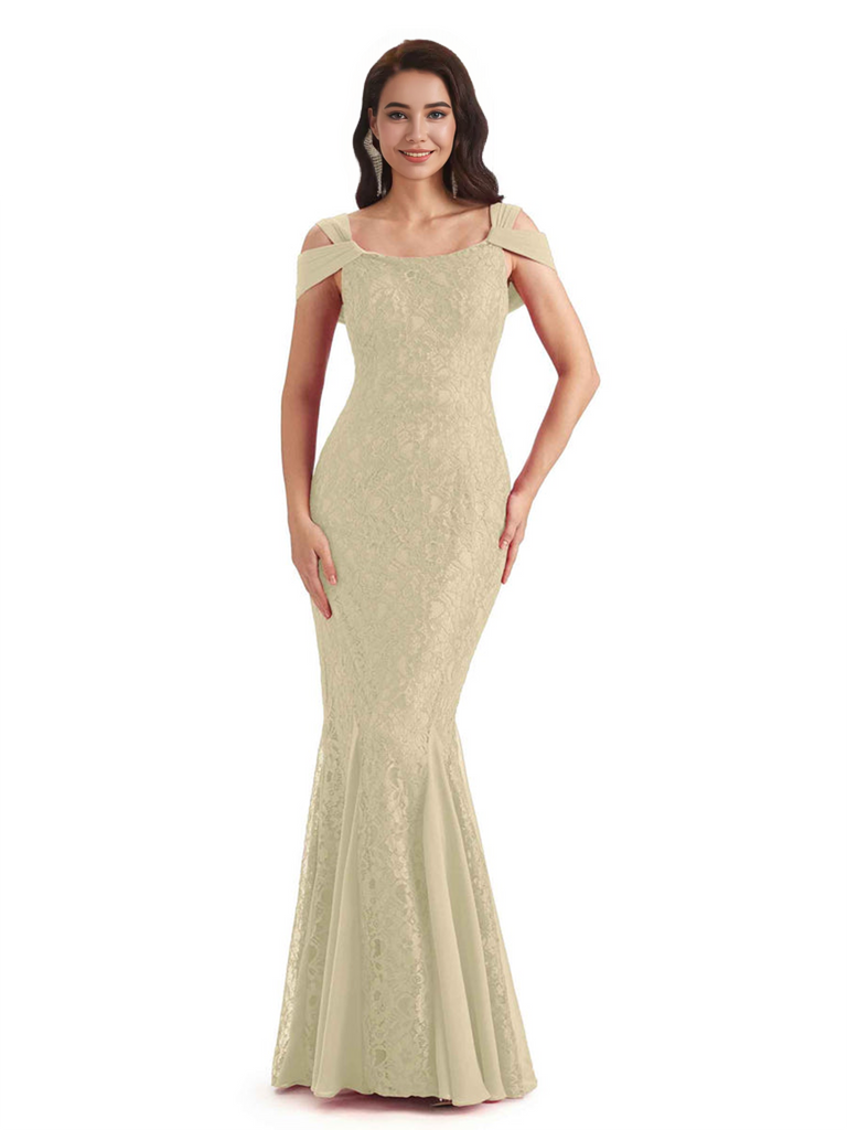 Sexy Lace Mermaid Cold Shoulder Mother of The Groom Dresses
