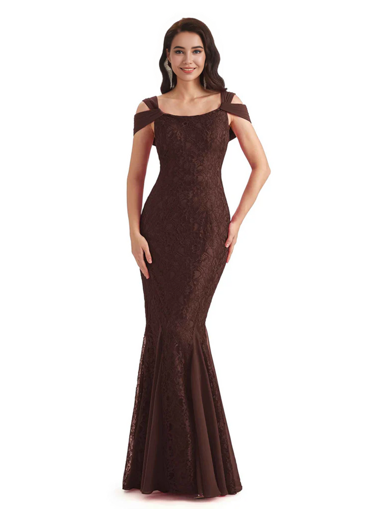 Sexy Lace Mermaid Cold Shoulder Mother of The Groom Dresses