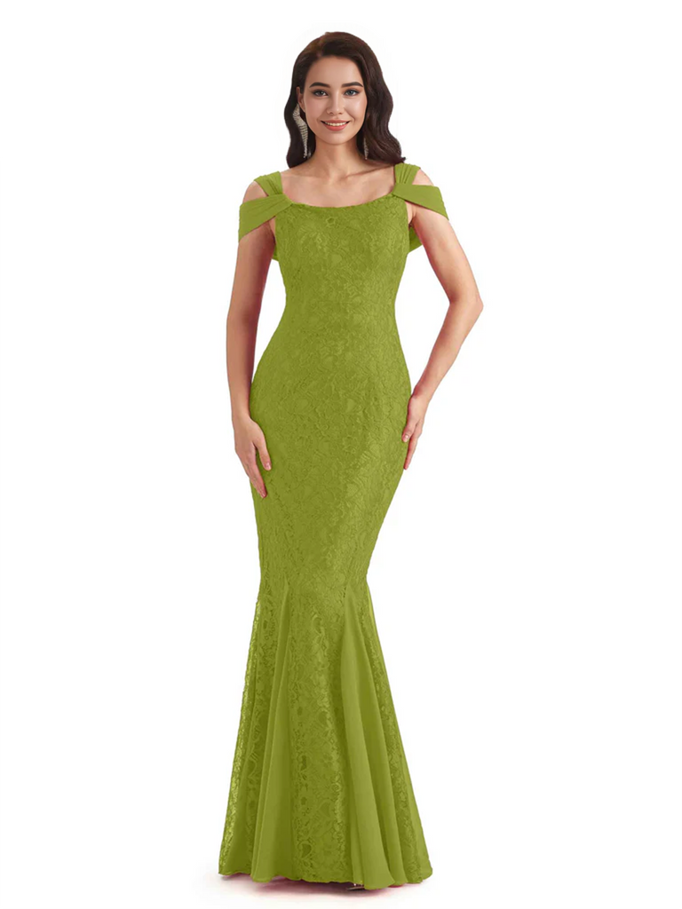 Sexy Lace Mermaid Cold Shoulder Mother of The Groom Dresses