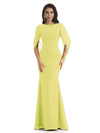 Casual Mermaid Chiffon Half Sleeves Long Mother of The Bride Dresses