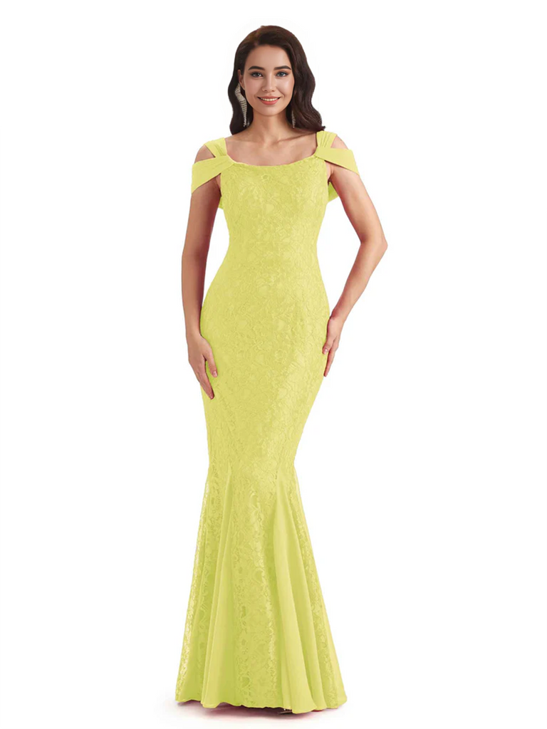 Sexy Lace Mermaid Cold Shoulder Mother of The Groom Dresses
