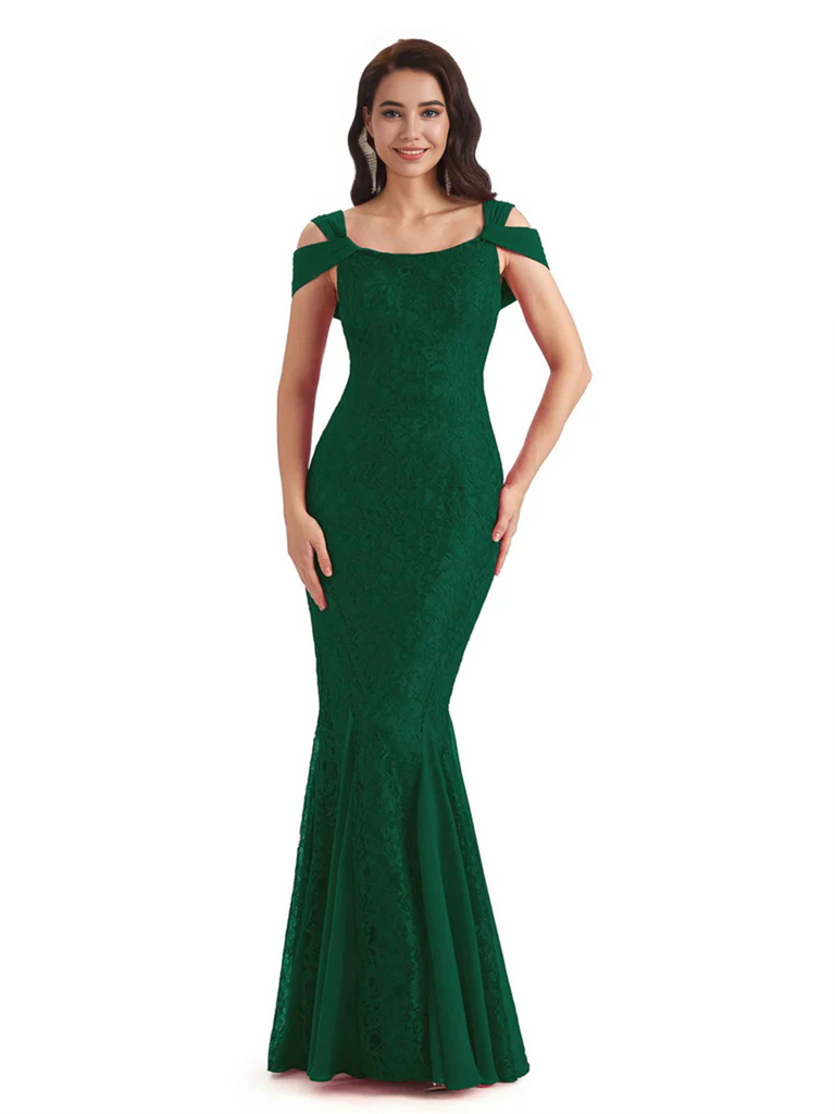 Sexy Lace Mermaid Cold Shoulder Mother of The Groom Dresses