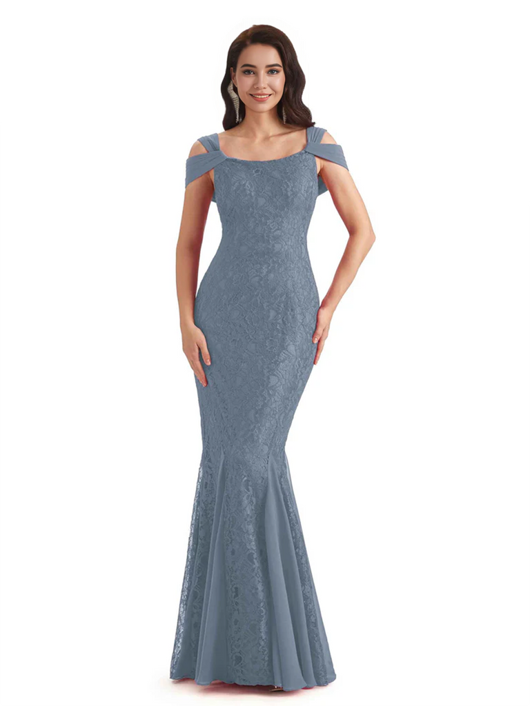 Sexy Lace Mermaid Cold Shoulder Mother of The Groom Dresses