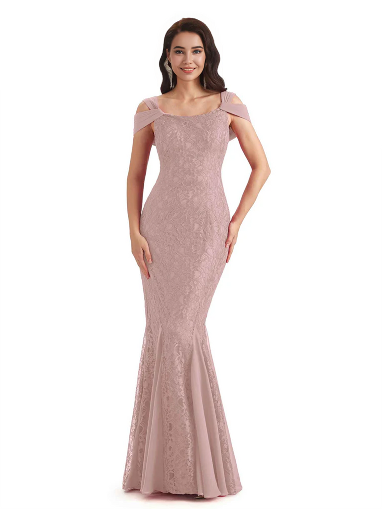 Sexy Lace Mermaid Cold Shoulder Mother of The Groom Dresses