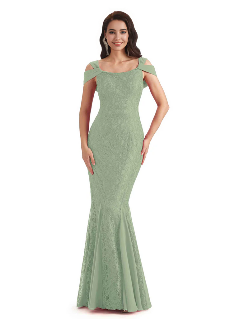Sexy Lace Mermaid Cold Shoulder Mother of The Groom Dresses