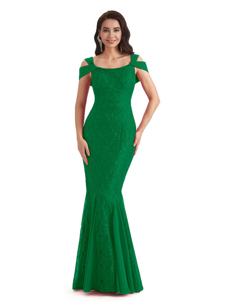 Sexy Lace Mermaid Cold Shoulder Mother of The Groom Dresses