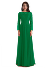 Elegant A-line Long Sleeves Lace Long Mother of The Bride Dresses