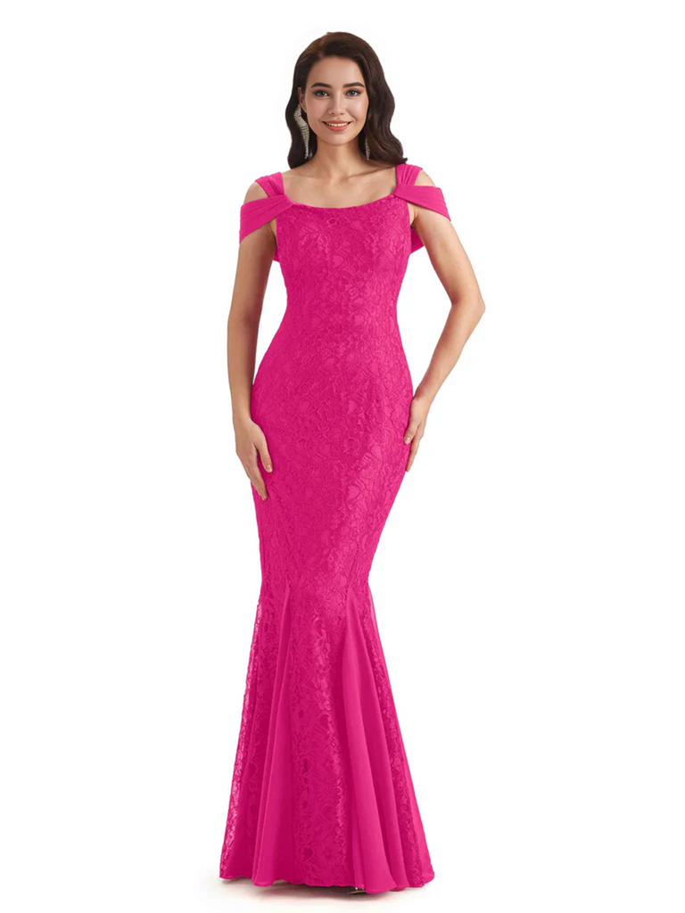 Sexy Lace Mermaid Cold Shoulder Mother of The Groom Dresses