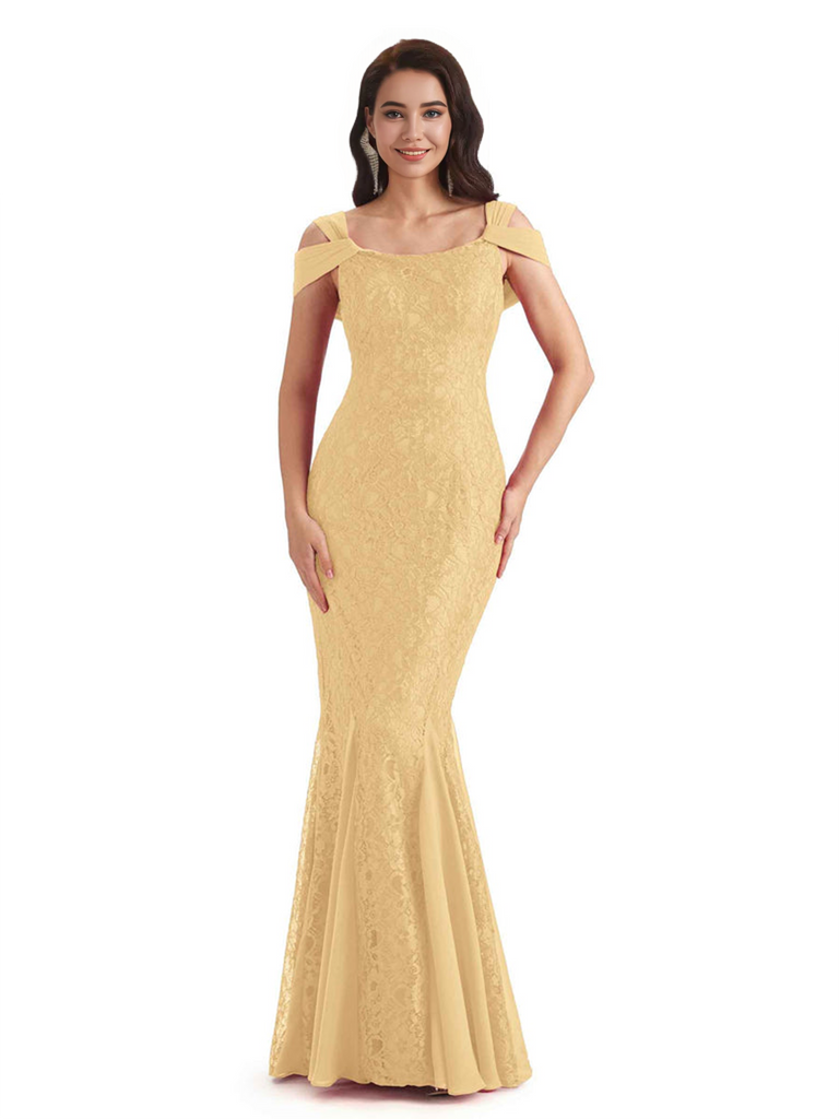 Sexy Lace Mermaid Cold Shoulder Mother of The Groom Dresses