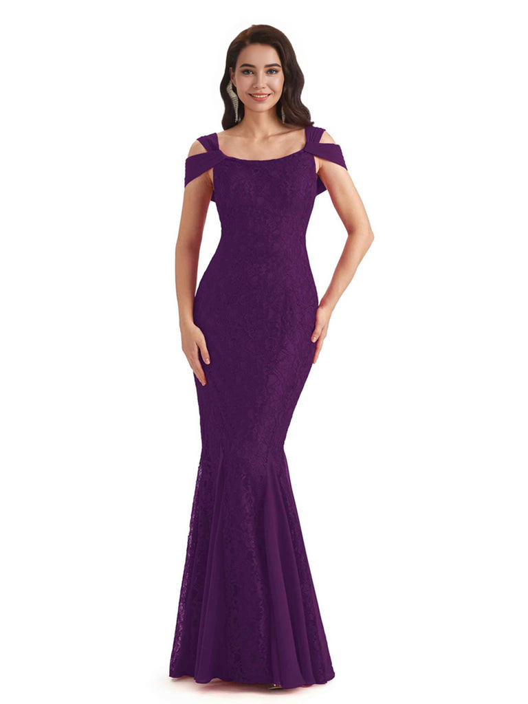 Sexy Lace Mermaid Cold Shoulder Mother of The Groom Dresses