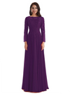 Elegant A-line Long Sleeves Lace Long Mother of The Bride Dresses