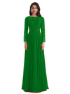 Elegant A-line Long Sleeves Lace Long Mother of The Bride Dresses