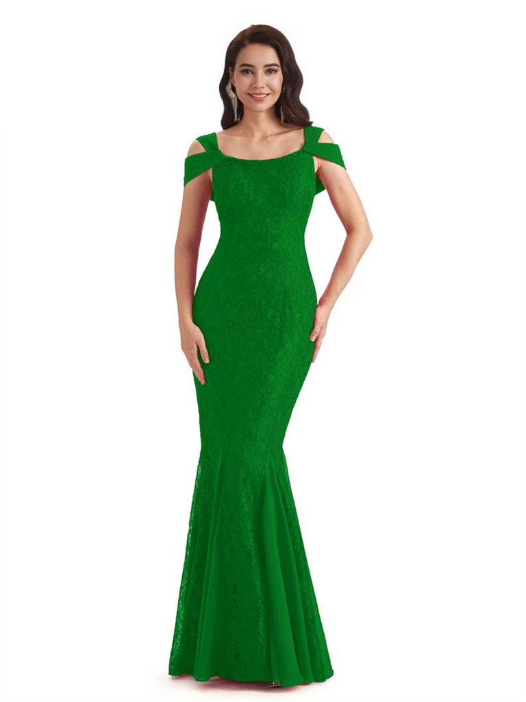 Sexy Lace Mermaid Cold Shoulder Mother of The Groom Dresses