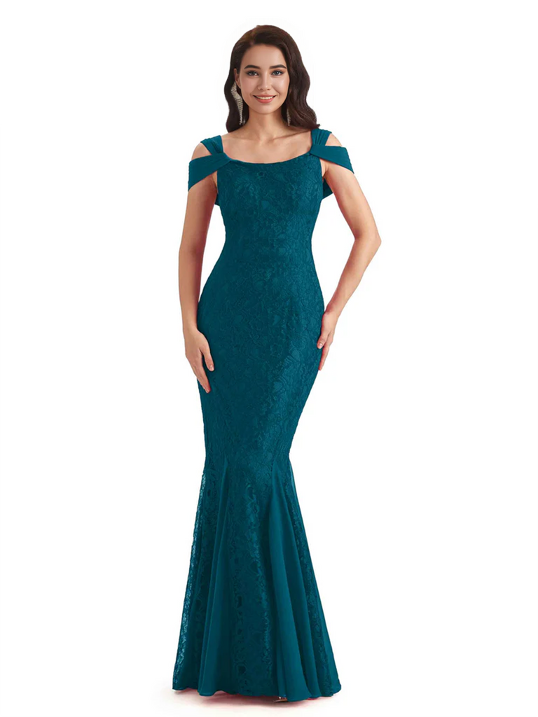 Sexy Lace Mermaid Cold Shoulder Mother of The Groom Dresses