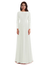 Elegant A-line Long Sleeves Lace Long Mother of The Bride Dresses