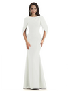 Casual Mermaid Chiffon Half Sleeves Long Mother of The Bride Dresses