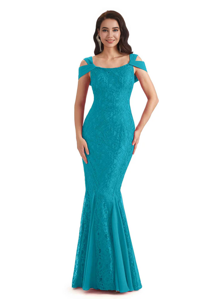 Sexy Lace Mermaid Cold Shoulder Mother of The Groom Dresses