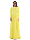 Elegant A-line Long Sleeves Lace Long Mother of The Bride Dresses