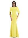 Casual Mermaid Chiffon Half Sleeves Long Mother of The Bride Dresses