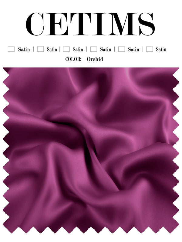 Soft Satin Fabric Swatch Orchid