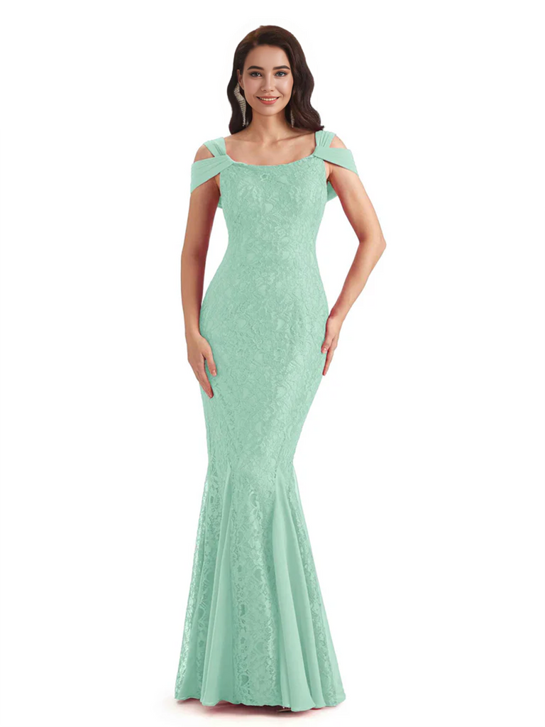 Sexy Lace Mermaid Cold Shoulder Mother of The Groom Dresses