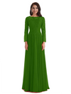 Elegant A-line Long Sleeves Lace Long Mother of The Bride Dresses