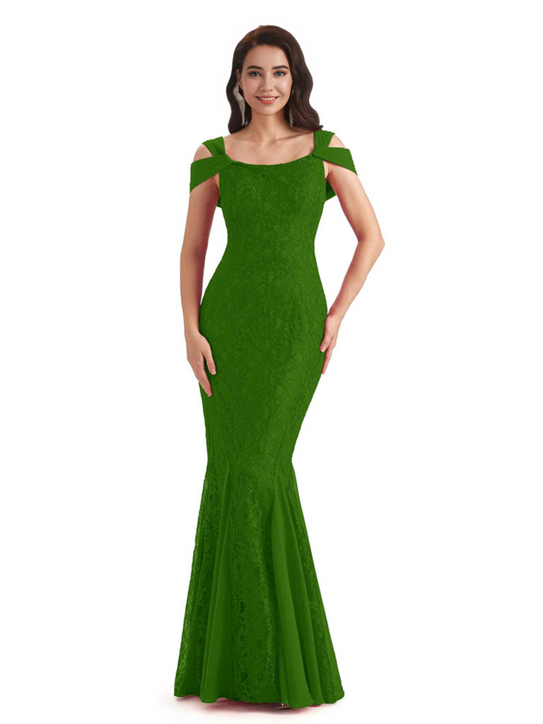 Sexy Lace Mermaid Cold Shoulder Mother of The Groom Dresses