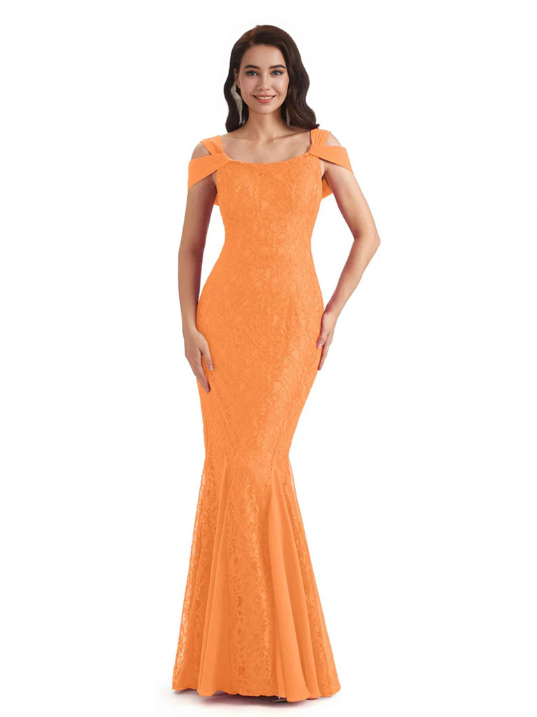 Sexy Lace Mermaid Cold Shoulder Mother of The Groom Dresses