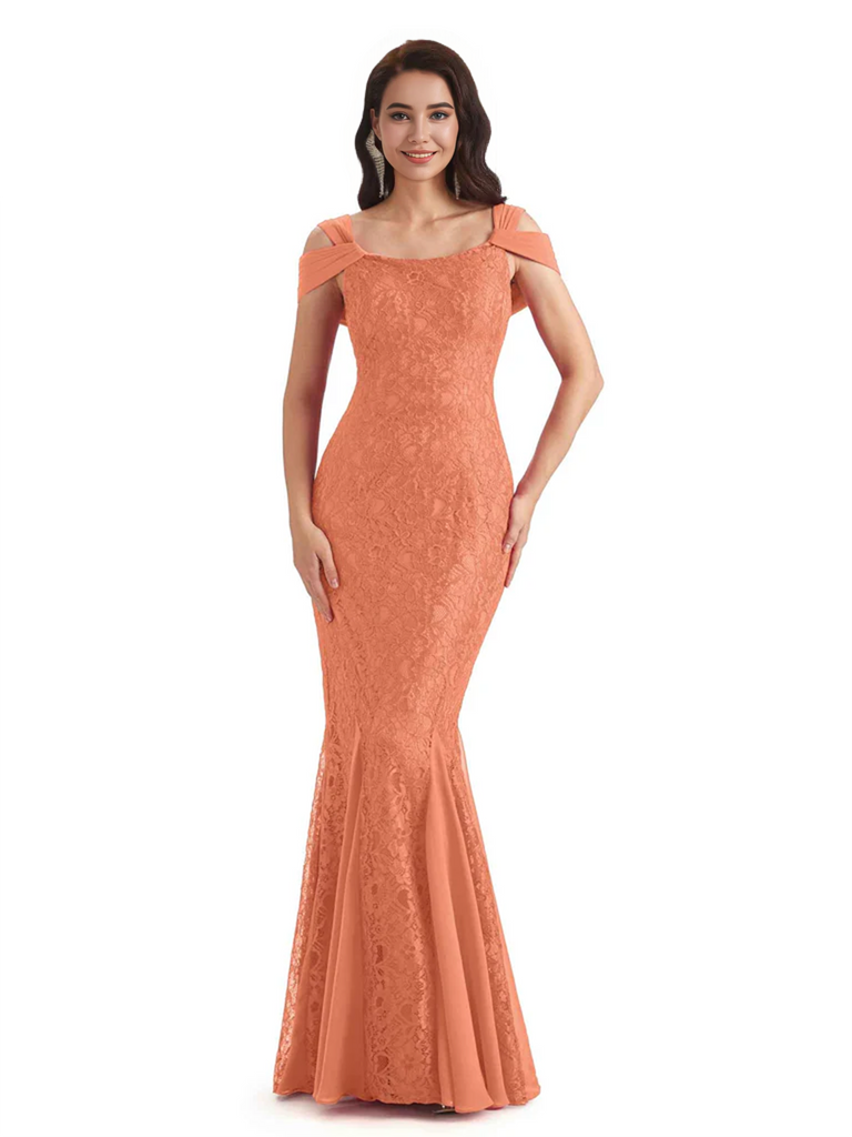 Sexy Lace Mermaid Cold Shoulder Mother of The Groom Dresses