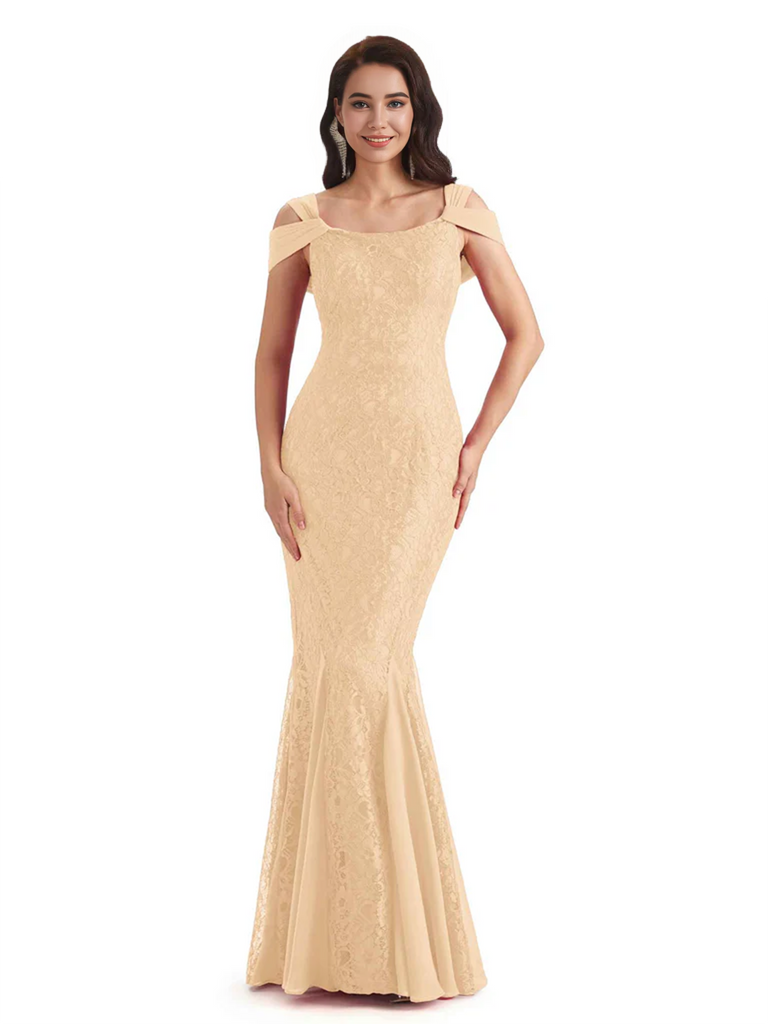 Sexy Lace Mermaid Cold Shoulder Mother of The Groom Dresses