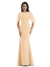 Casual Mermaid Chiffon Half Sleeves Long Mother of The Bride Dresses