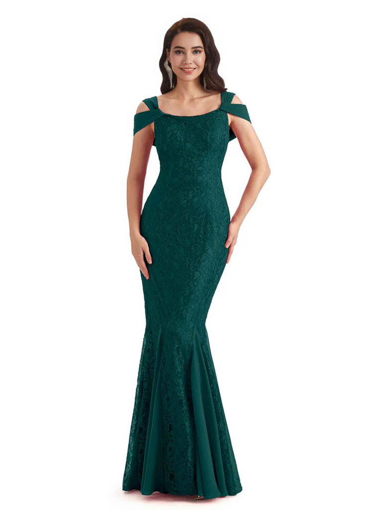 Sexy Lace Mermaid Cold Shoulder Mother of The Groom Dresses