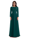 Elegant A-line Long Sleeves Lace Long Mother of The Bride Dresses