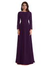 Elegant A-line Long Sleeves Lace Long Mother of The Bride Dresses