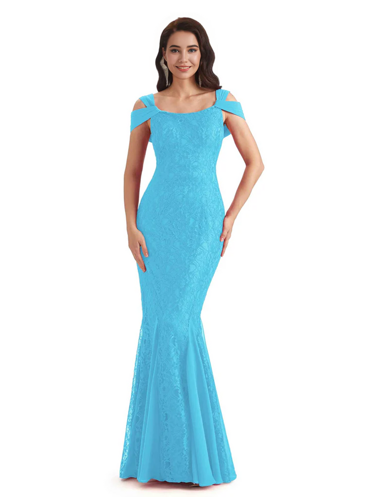 Sexy Lace Mermaid Cold Shoulder Mother of The Groom Dresses