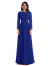 Elegant A-line Long Sleeves Lace Long Mother of The Bride Dresses