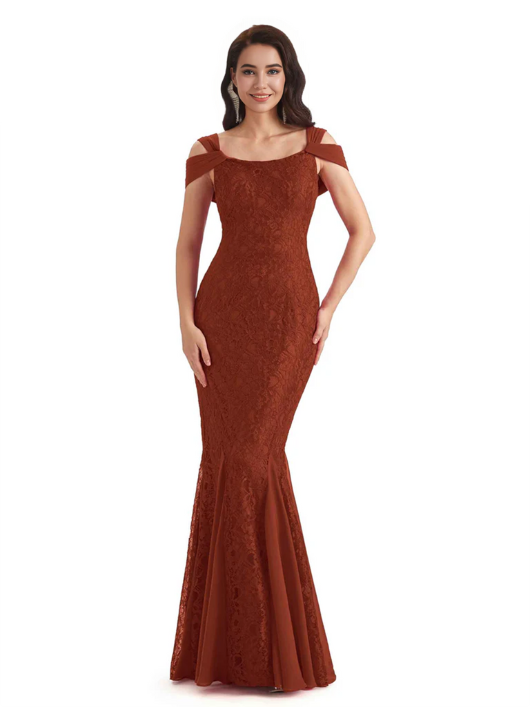 Sexy Lace Mermaid Cold Shoulder Mother of The Groom Dresses