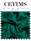Soft Satin Fabric Swatch Emerald