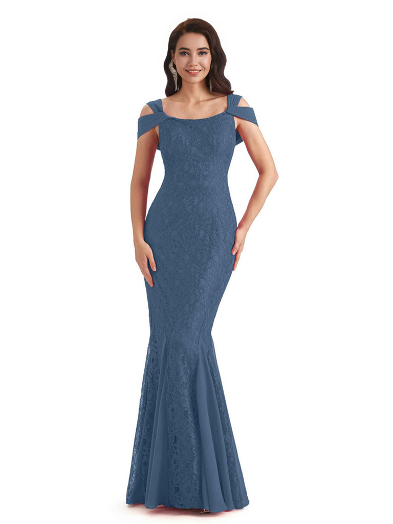 Sexy Lace Mermaid Cold Shoulder Mother of The Groom Dresses