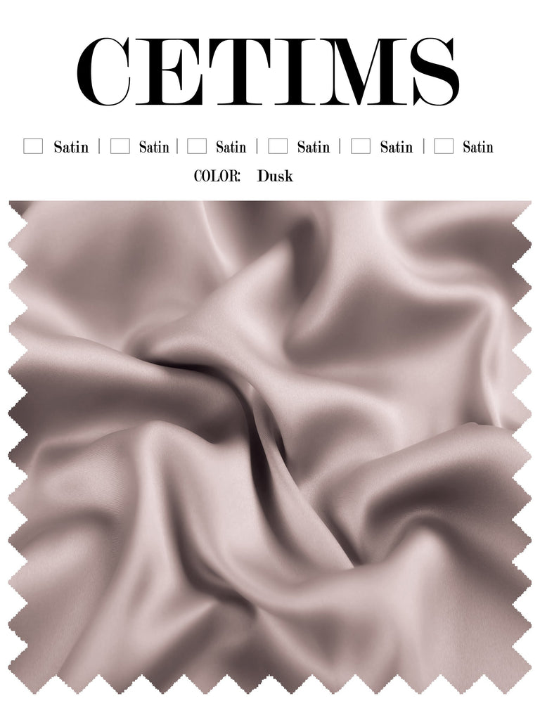 Soft Satin Fabric Swatch Dusk