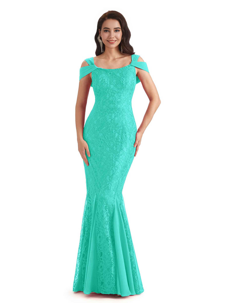 Sexy Lace Mermaid Cold Shoulder Mother of The Groom Dresses