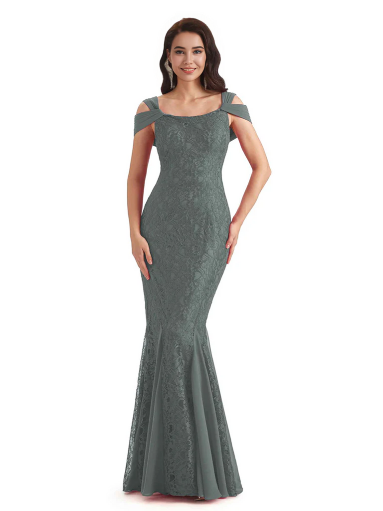 Sexy Lace Mermaid Cold Shoulder Mother of The Groom Dresses