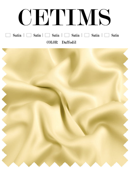 Soft Satin Fabric Swatch Daffodil