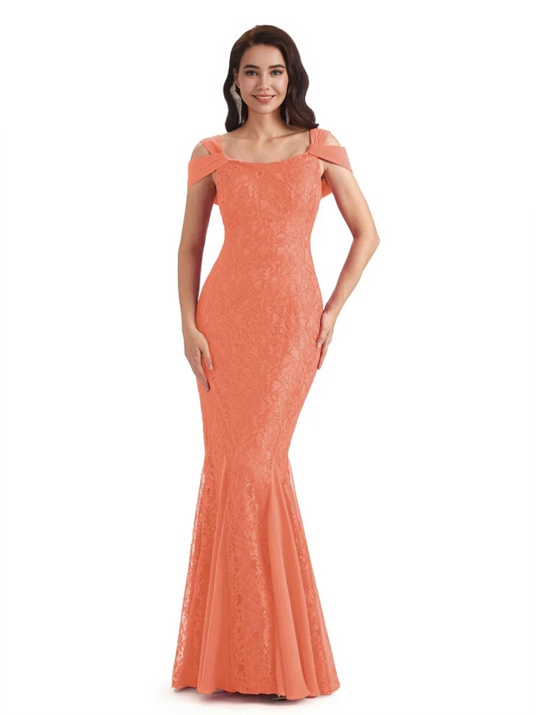 Sexy Lace Mermaid Cold Shoulder Mother of The Groom Dresses
