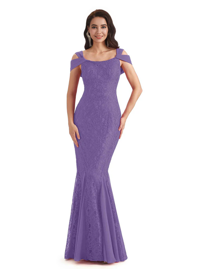 Sexy Lace Mermaid Cold Shoulder Mother of The Groom Dresses