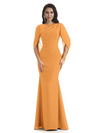 Casual Mermaid Chiffon Half Sleeves Long Mother of The Bride Dresses