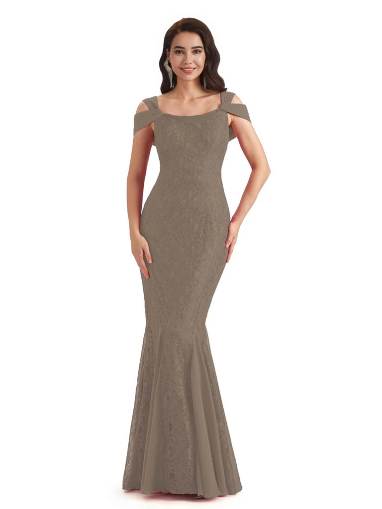Sexy Lace Mermaid Cold Shoulder Mother of The Groom Dresses